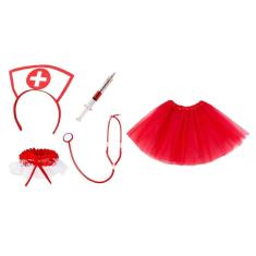 Fantasia De Enfermeira  Adulto Festas Carnaval Halloween