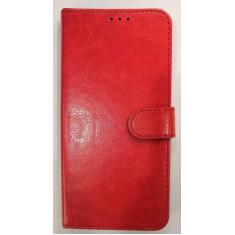 Capa Capinha Carteira moto g8 Xt2045-1 6.5 Cores lisa - HHW, vermelho