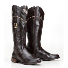 Bota Country Montaria Feminina Rodeio em Couro Capelli, 38