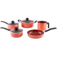 Jogo de Panelas Tramontina Évora em Alumínio com Revestimento Interno 