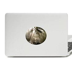 Adesivo de notebook com emblema de vinil verde da ciência da natureza