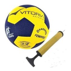 Bola Handebol Oficial Vitoria Grip H2L + Bomba De Ar