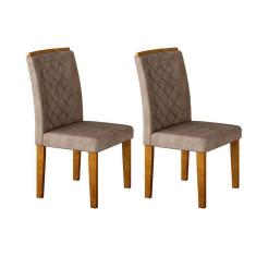 Cadeira Sala De Jantar Jade Kit 2 Un Imbuia/chocolate Capuccino - Rufato