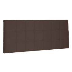 Cabeceira Painel Estofada Cama Box Casal 140cm Suede Café