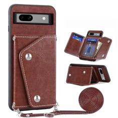 Asuwish Capa de celular para Google Pixel 7A 5G 2023 com protetor de tela de vidro temperado, suporte para cartão de crédito, alça transversal, acessórios de couro para celular Pixel7A A7, mulheres,