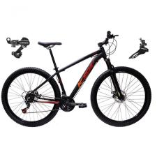 Bicicleta Aro 29 Ksw Xlt Alumínio 24v Câmbios Shimano Garfo Suspensão - Preto/vermelho/laranja Tam.15