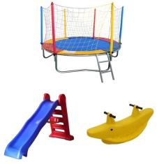 Cama Elástica Pula Pula 2,30m Escorregador Playground Grande Jacaré 2 