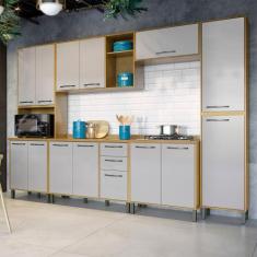 Cozinha Completa 6 Peças Áustria Valdemóveis, Cinamomo/Off White