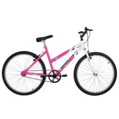 Bicicleta Aro 26 Ultra Bikes Bicolor Feminina sem Marcha, Rosa, Aro 26