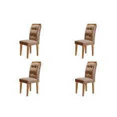 Conjunto 4 Cadeiras Para Sala De Jantar Imbuia