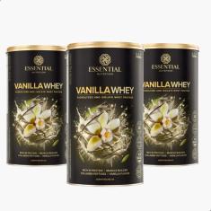 Kit 3 Vanilla Whey Protein 450g - Essential Nutrition