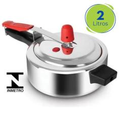 Panela De Pressão Alumínio Polida 2 Litros Inmetro Eirilar, 2L, Prata