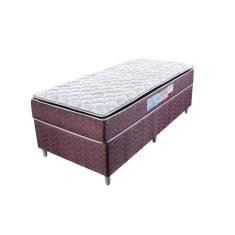 Cama Box Solteiro D40 Classic C Pillow 88x188x50cm Montreal Marrom Bege