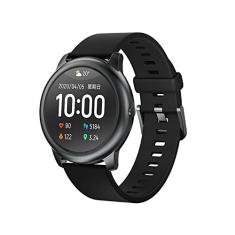 Smartwatch For Haylou LS02 Solar, Bluetooth 5.0, IP68, Tela 1.28" HD Monitor de ritmo cardíaco e sono fitness IP68 à prova d'água Smartwatch 2021 Versão Global (Preto)