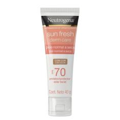 Protetor Solar Facial Neutrogena Sun Fresh Derm Care FPS70 Com Cor Pele Normal/Seca 40g