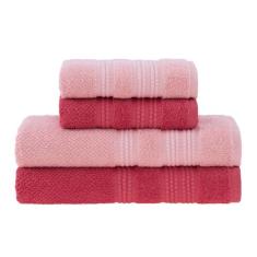 Jogo de Toalhas Buddemeyer Frape Dots Banho Rosa/Coral 4 peças