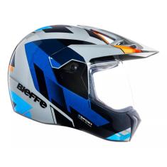 Capacete 3 Sport React Cinza Moon Laranja Azul