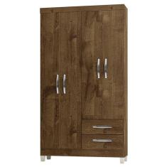 Guarda Roupa Solteiro Módena 4 Portas Malbec - Incorplac