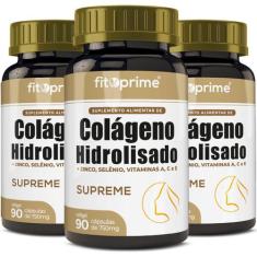 Kit 3x Colageno  Supreme com Vit. C, E, A, Zinco, Selenio 90 Cápsulas 