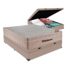 Cama Box Baú Viúvo e Colchão Airtech Springpocket Molas Ensacadas Orto