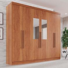 Guarda-roupa Casal com Espelho 6 Portas 2 Gavetas França