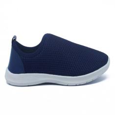 Tênis Infantil Calce Facil Leve Confortável Furinho Marinho - Beanna c