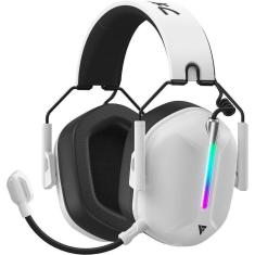 Headset Sem Fio Force One Kabuto 7.1 Surround, RGB, Wireless, Bluetooth, Branco - Branco - Único -Unissex