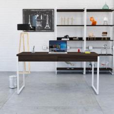 Escrivaninha Mesa Escritório 150Cm 2 Gavetas Kuadra - Compace