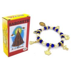 Kit Nossa Senhora da Aparecida Sabonete e Pulseira Ajustável - Flash