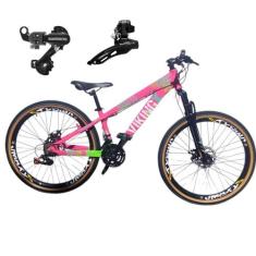 Bicicleta Aro 26 Vikingx Tuff 25 Aluminio 21v Cambio Shimano Traseiro 