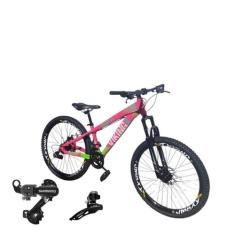 Bicicleta Aro 26 Vikingx Tuff 25 Aluminio 21v Cambio Shimano Traseiro 