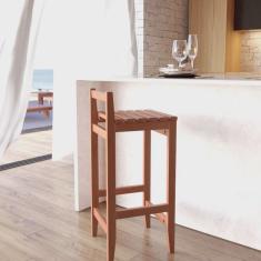 Banqueta Alta Bistrô Madeira Maciça