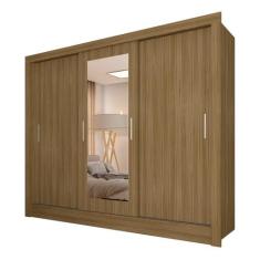 Roupeiro 3 Portas Casal Com 2 Espelhos Aurora Boreal - M. Arapongas - 