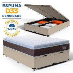 Cama Box Baú King com Colchão de Espuma D33 com Pillow Top - Hellen, B