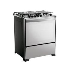 Fogão Dako Magister Style 5 Queimadores Mesa Inox Escovado Forno Espaçoso Limpa Fácil Acendimento Automático Bivolt