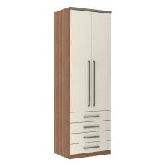 Guarda Roupa Modulado 2 Portas 4 Gavetas 79cm Connect Luciane Móveis
