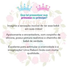 Boneca Reborn Recem Nascida Realista 100% Silicone 13 Itens