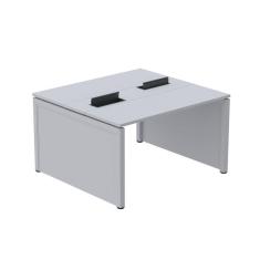 Mesa de Plataforma Dupla para 2 Pessoas Corporativa 130x140/2p Cinza