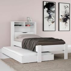 Bicama Solteiro C/Baú/Nicho Invicta Santos Andirá Branco