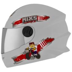 Capacete Fechado Mixs Start Infantil Blocks, PRATA, 54