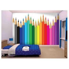Papel De Parede Infantil Lápis De Cor Escola Azs137 - Você Decora