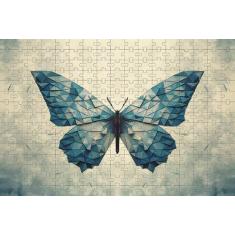 Quebra-Cabeça Cognitivo Borboleta Azul em MDF 300 peças - Reidopendriv