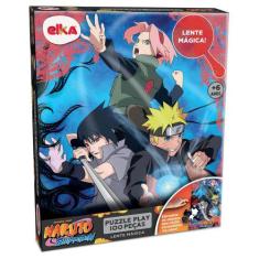 Puzzle Play 100 Peças E Lente Quebra Cabeça Naruto Shippuden - Elka