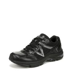 Vionic Tênis masculino 23walk 2.0, Couro preto, 41