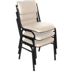 Kit com 3 Cadeiras para Auditórios Linha Hotel Smart Bege