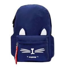 Mochila Escolar Feminina Juvenil Média Gatinha M831 Azul
