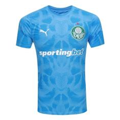 CAMISA DE GOLEIRO PUMA PALMEIRAS I 2025 MASCULINO - TORCEDOR - AZUL/BCO P-Masculino