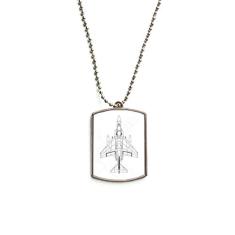 DIYthinker Colar com pingente de identificação de cão em aço inoxidável Aircraft Fight Line