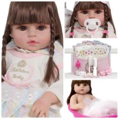 Boneca Bebê Reborn Princesa Valentina Com Acessórios e Bolsa - Cegonha