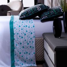 Jogo De Cama Love Tiffany Branco King 04 Peças